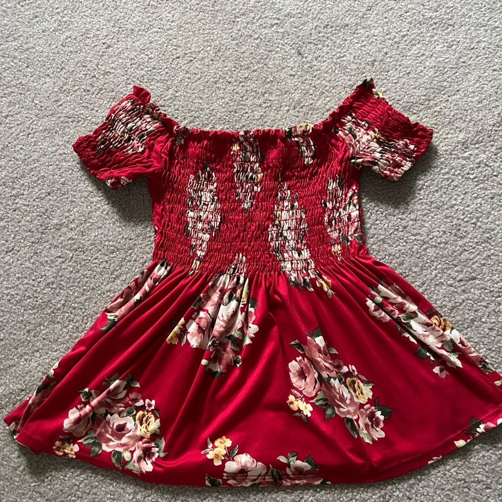 Red off the shoulder top